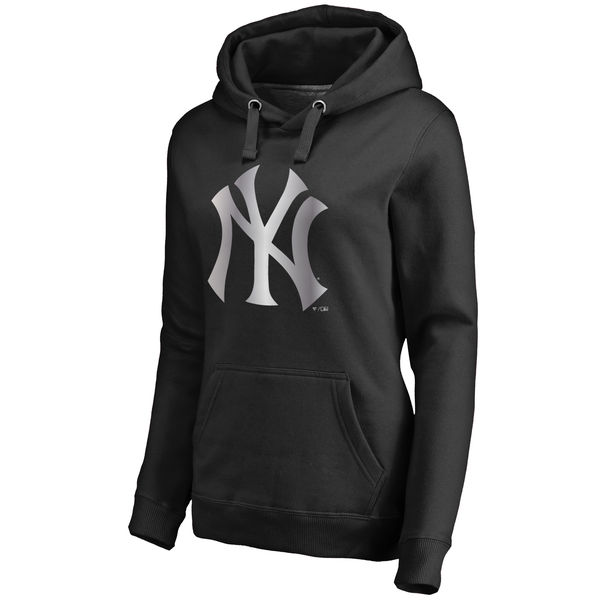New York Yankees Women's Platinum Collection Pullover Hoodie Black