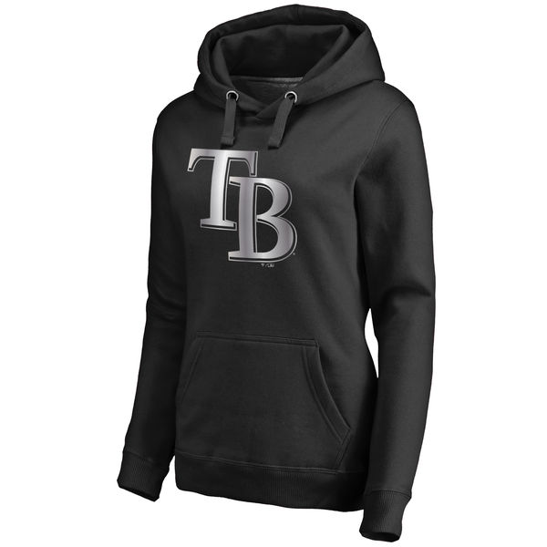 Tampa Bay Rays Women's Platinum Collection Pullover Hoodie Black