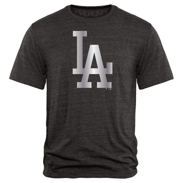 L.A. Dodgers Fanatics Apparel Platinum Collection Tri Blend T Shirt Black
