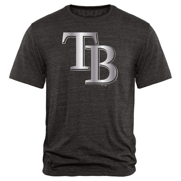 Tampa Bay Rays Fanatics Apparel Platinum Collection Tri Blend T Shirt Black