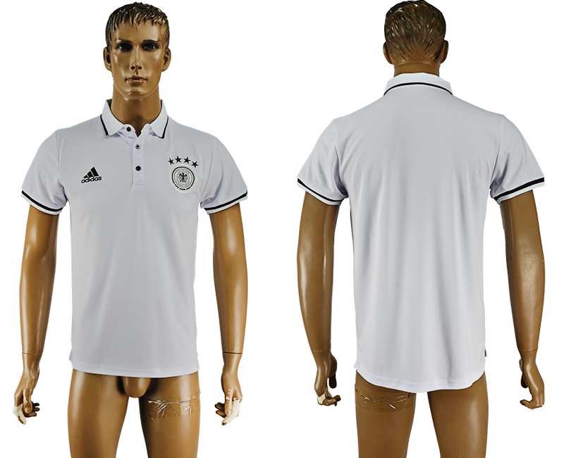 2016-17 Germany White Soccer Polo Shirt