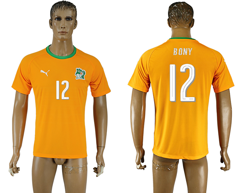 2016-17 Ivory Coast 12 BONY Home Soccer Jersey