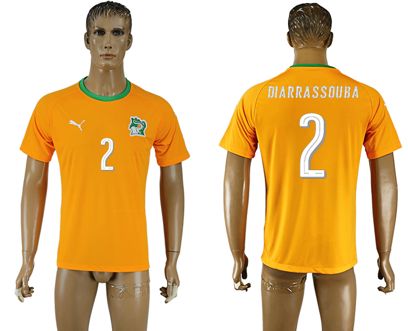 2016-17 Ivory Coast 2 DIARRASSOUBA Home Soccer Jersey