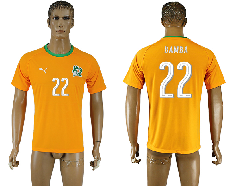 2016-17 Ivory Coast 22 BAMBA Home Soccer Jersey