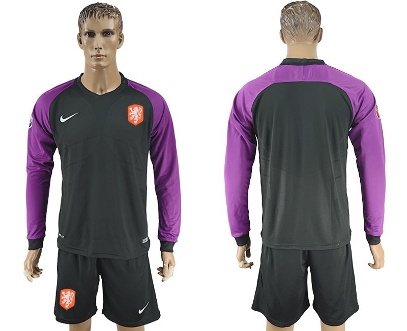 2016-17 Netherlands Goalkeeper Long Sleeve Soccer Jersey