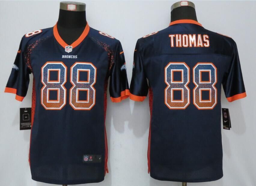 Nike Broncos 88 Demaryius Thomas Blue Youth Drift Fashion Jersey - Click Image to Close