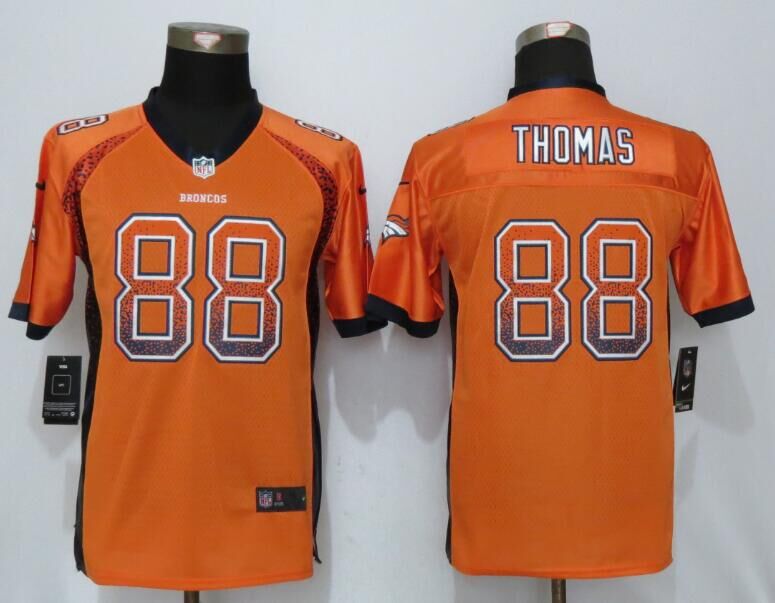 Nike Broncos 88 Demaryius Thomas Orange Youth Drift Fashion Jersey - Click Image to Close