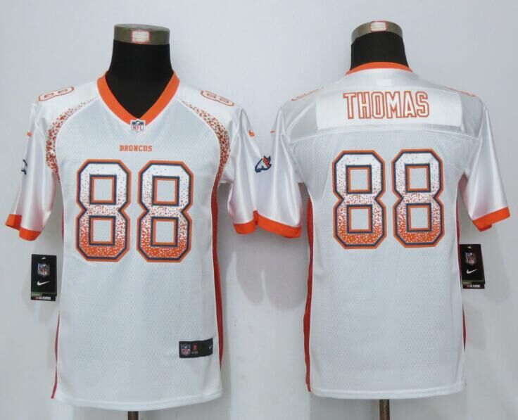 Nike Broncos 88 Demaryius Thomas White Youth Drift Fashion Jersey