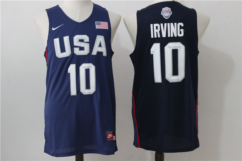USA Basketball 10 Kyrie Irving Royal Nike Rio Elite Stitched Jersey - Click Image to Close