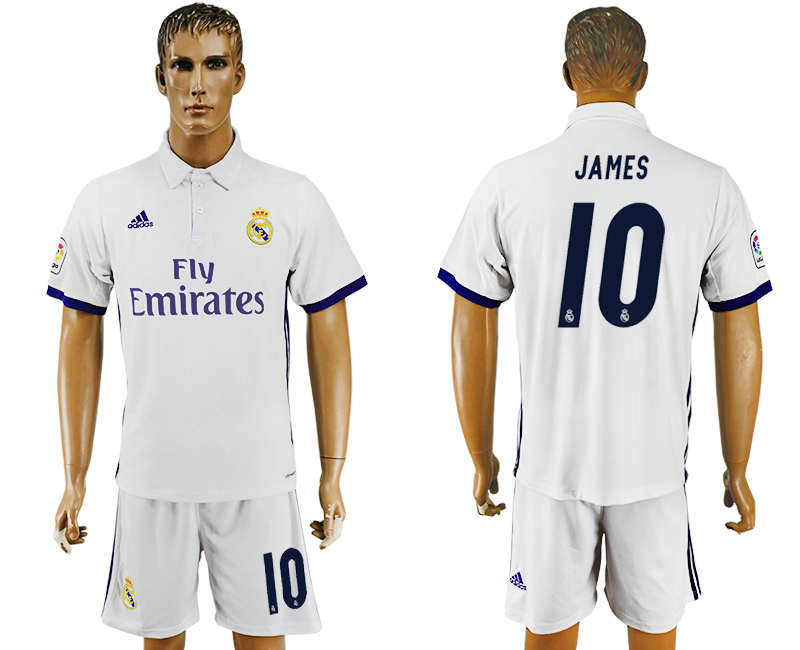 2016-17 Real Madrid 10 JAMES Home Soccer Jersey