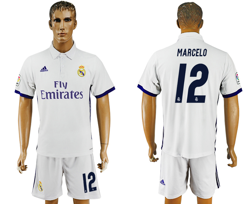 2016-17 Real Madrid 12 MARCELO Home Soccer Jersey