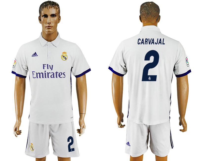 2016-17 Real Madrid 2 CARVAJAL Home Soccer Jersey