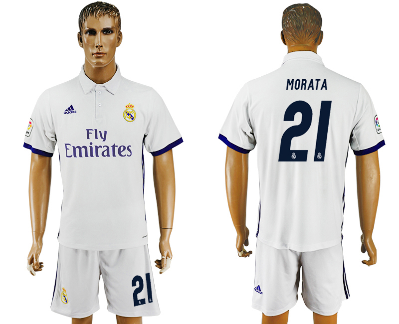 2016-17 Real Madrid 21 MORATA Home Soccer Jersey