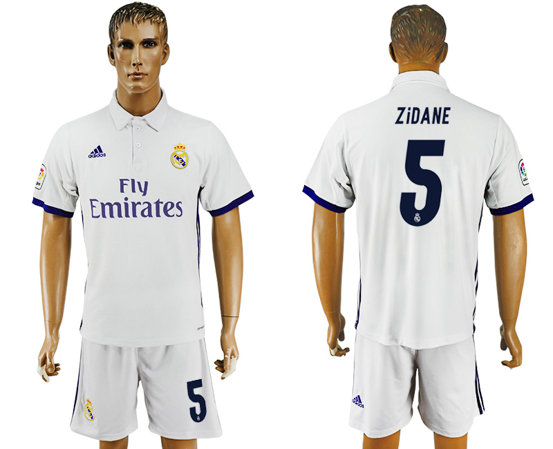 2016-17 Real Madrid 5 ZIDANE Home Soccer Jersey