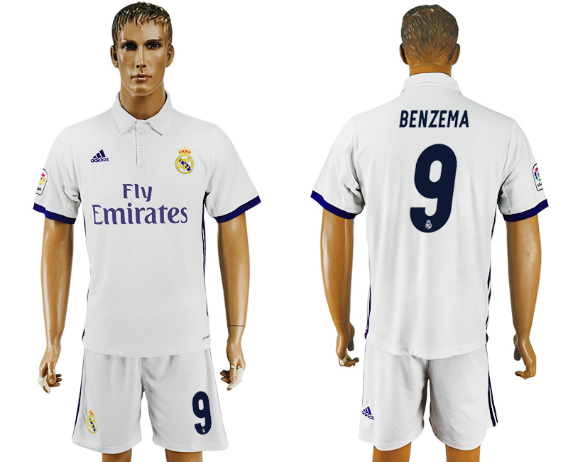 2016-17 Real Madrid 9 BENZEMA Home Soccer Jersey