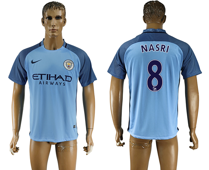 2016-17 Manchester City 8 NASRI Home Thailand Soccer Jersey