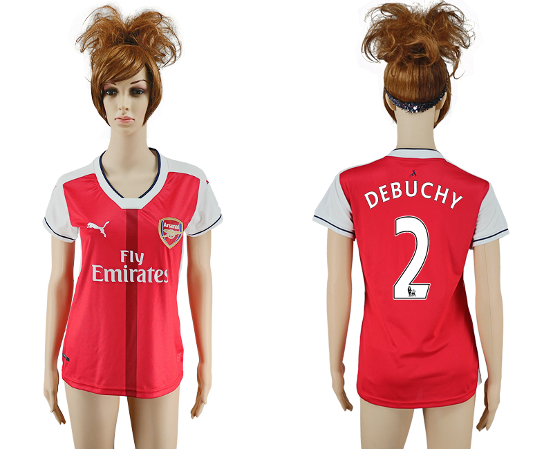 2016-17 Arsenal 2 DEBUCHY Home Women Soccer Jersey