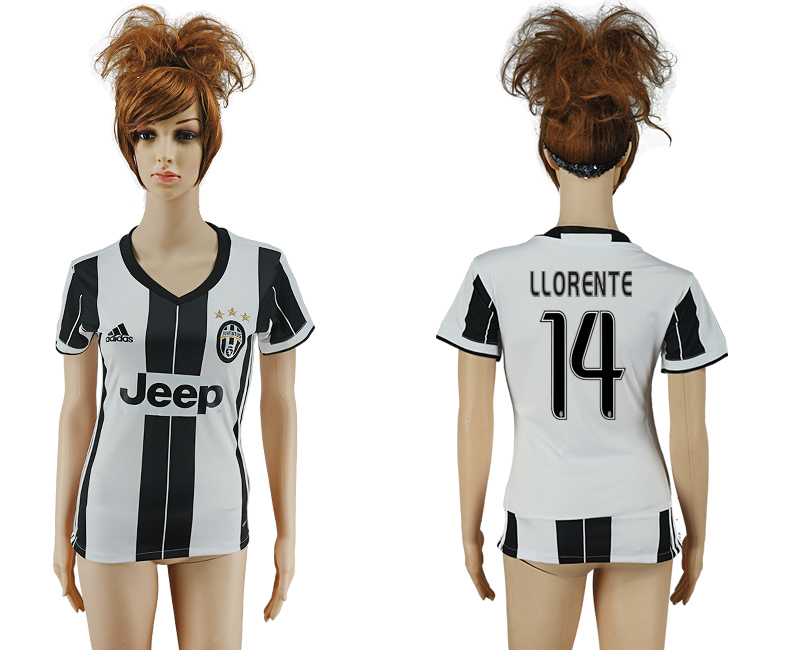 2016-17 Juventus 14 LLORENTE Home Women Soccer Jersey