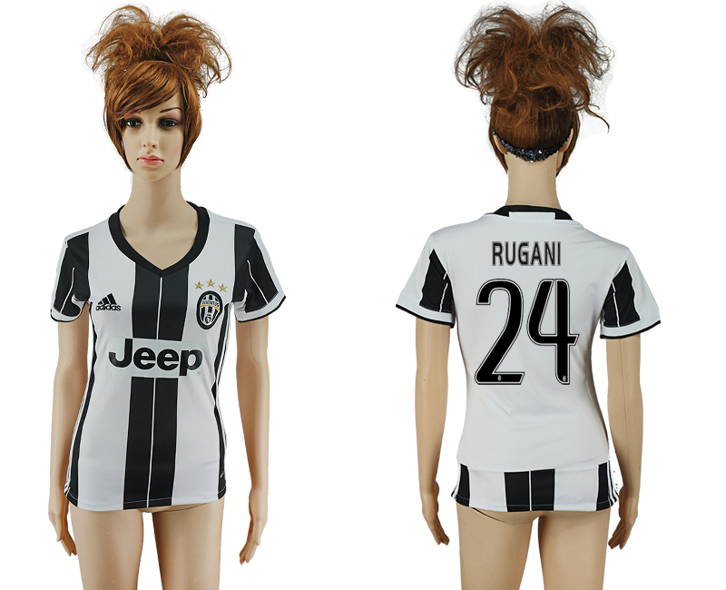 2016-17 Juventus 24 RUGANI Home Women Soccer Jersey