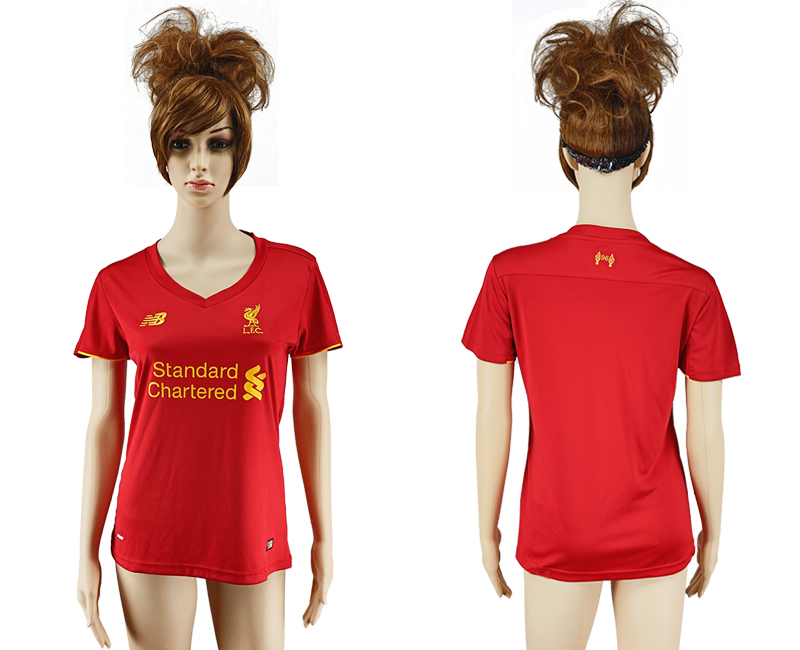 2016-17 Liverpool Home Women Soccer Jersey
