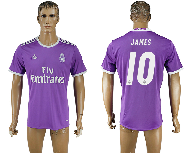 2016-17 Real Madrid 10 JAMES Away Thailand Soccer Jersey