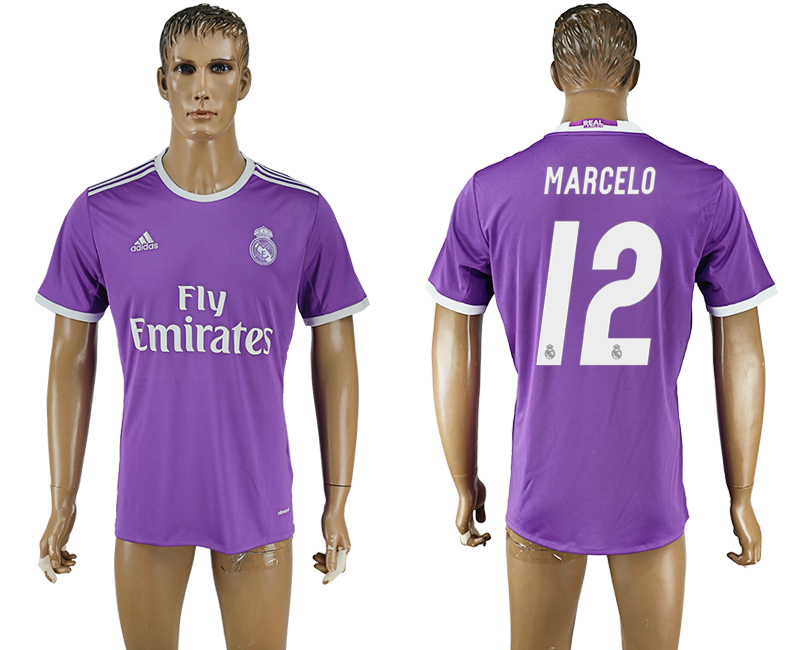 2016-17 Real Madrid 12 MARCELO Away Thailand Soccer Jersey