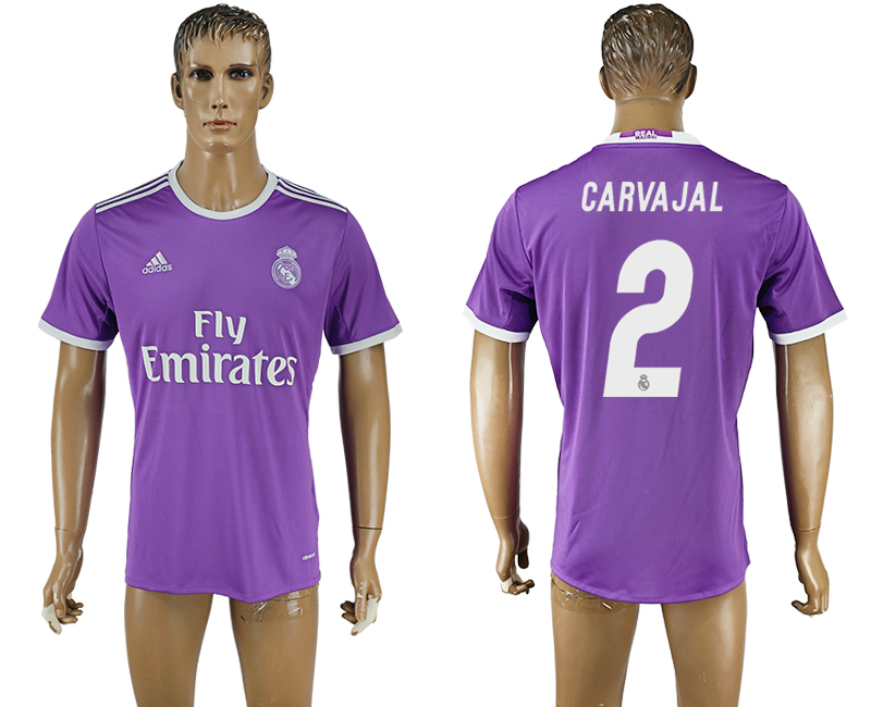 2016-17 Real Madrid 2 CARVAJAL Away Thailand Soccer Jersey