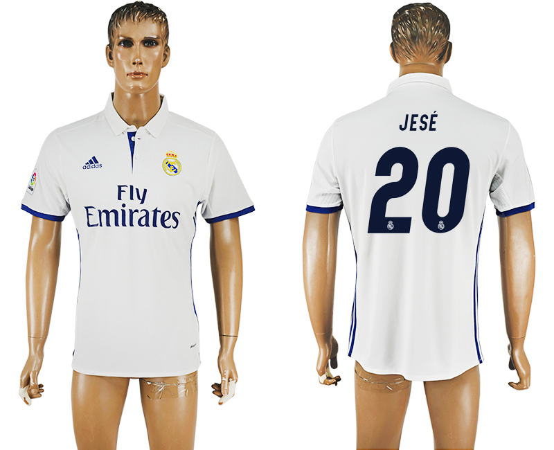2016-17 Real Madrid 20 JESE Home Thailand Soccer Jersey