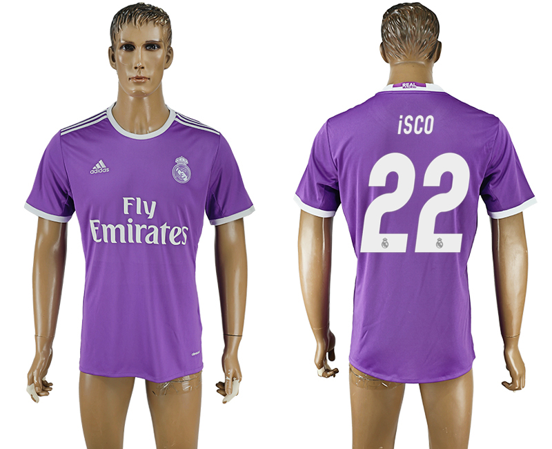 2016-17 Real Madrid 22 ISCO Away Thailand Soccer Jersey