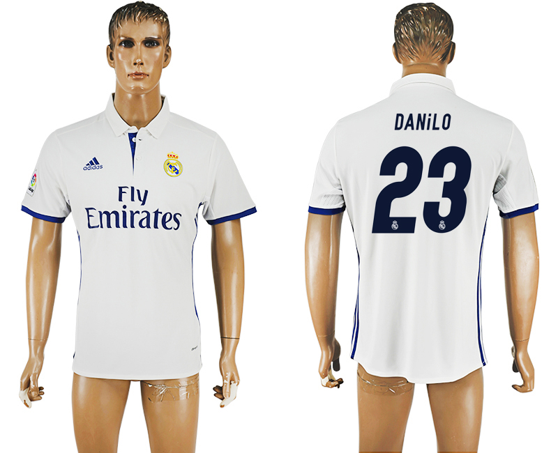 2016-17 Real Madrid 23 DANILO Home Thailand Soccer Jersey