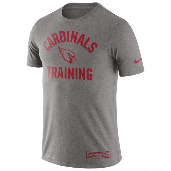 Nike Arizona Cardinals Heathered Gray Training Performance Men's T-Shirt