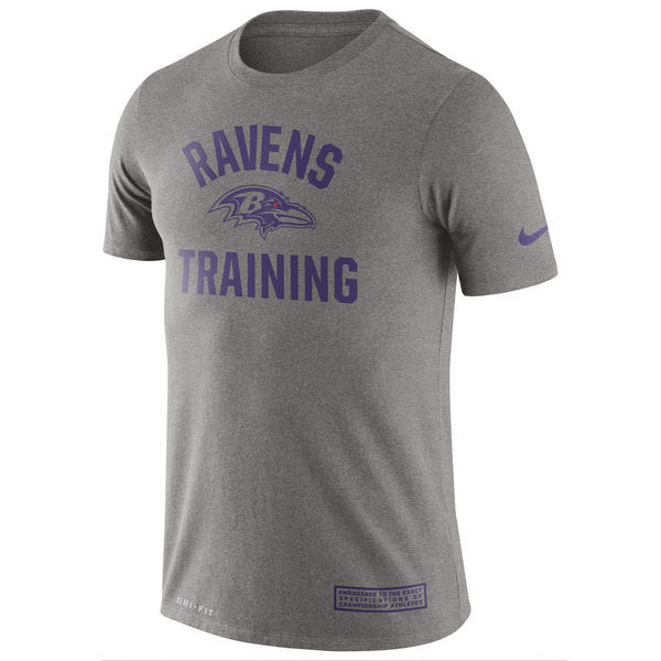 Nike Baltimore Ravens Heathered Gray Training Performance Men's T-Shirt