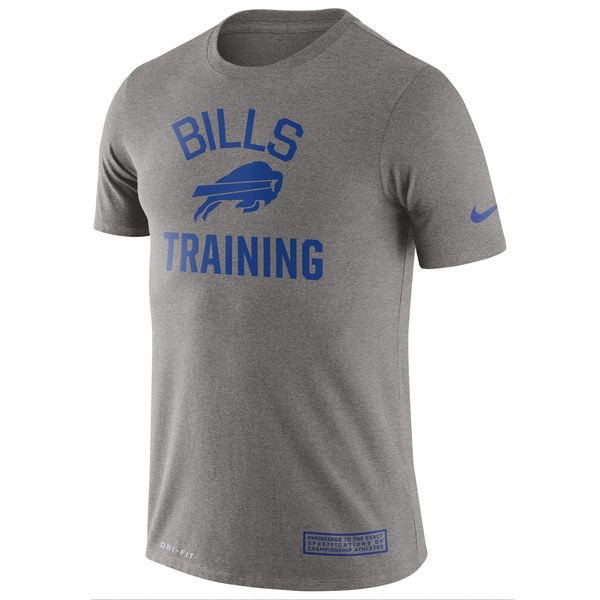 Nike Buffalo Bills Heathered Gray Training Performance Men's T-Shirt