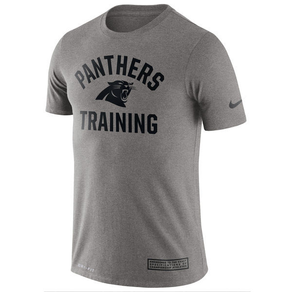 Nike Carolina Panthers Heathered Gray Training Performance Men's T-Shirt