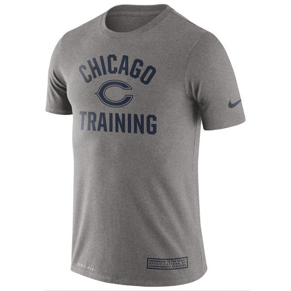 Nike Chicago Bears Heathered Gray Training Performance Men's T-Shirt