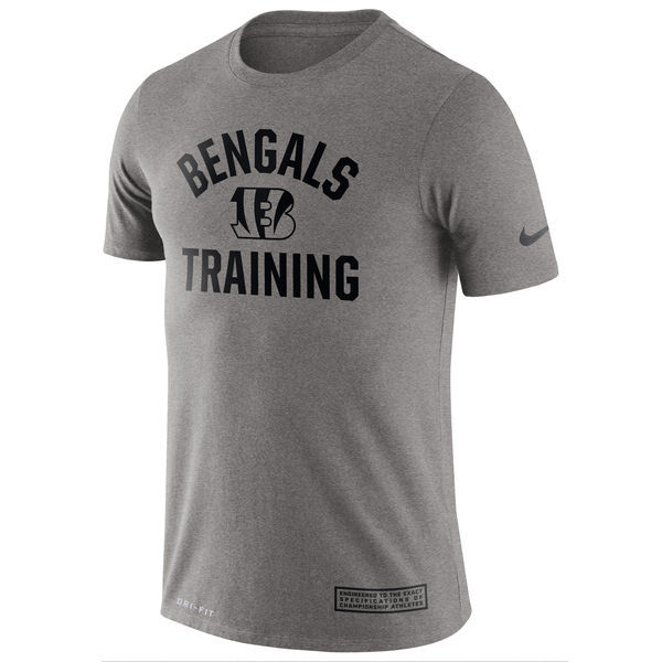 Nike Cincinnati Bengals Heathered Gray Training Performance Men's T-Shirt