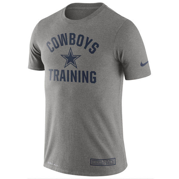 Nike Dallas Cowboys Heathered Gray Training Performance Men's T-Shirt