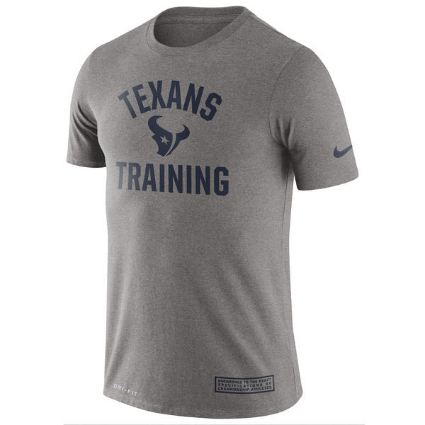 Nike Houston Texans Heathered Gray Training Performance Men's T-Shirt