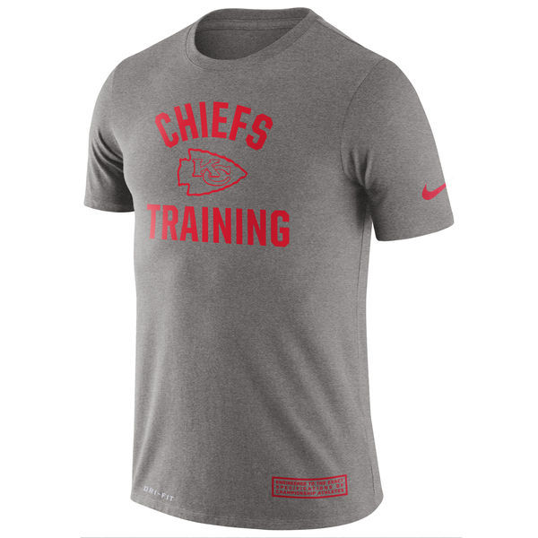 Nike Kansas City Chiefs Heathered Gray Training Performance Men's T-Shirt