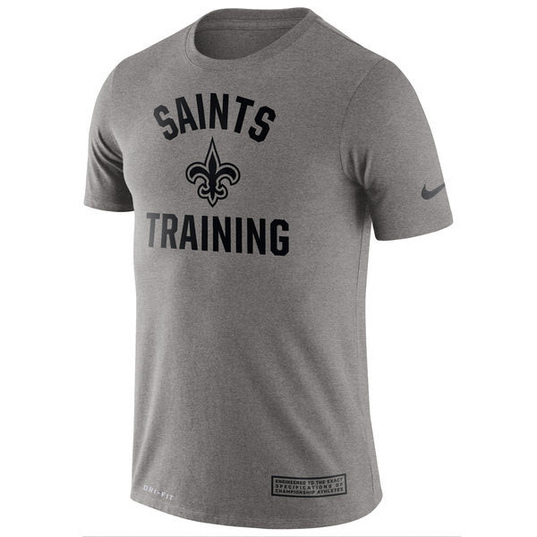 Nike New Orleans Saints Heathered Gray Training Performance Men's T-Shirt