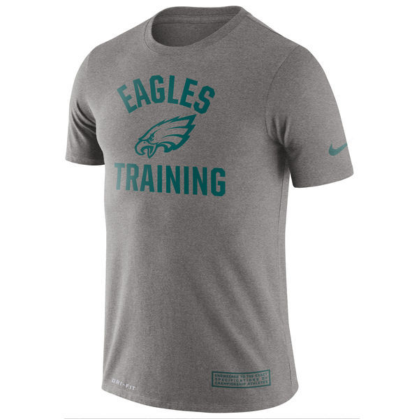 Nike Philadelphia Eagles Heathered Gray Training Performance Men's T-Shirt