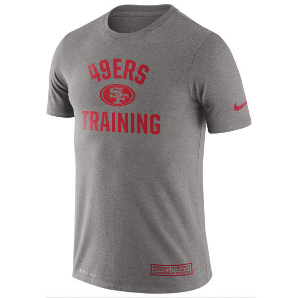 Nike San Francisco 49ers Heathered Gray Training Performance Men's T-Shirt