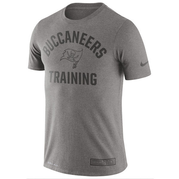 Nike Tampa Bay Buccaneers Heathered Gray Training Performance Men's T-Shirt - Click Image to Close