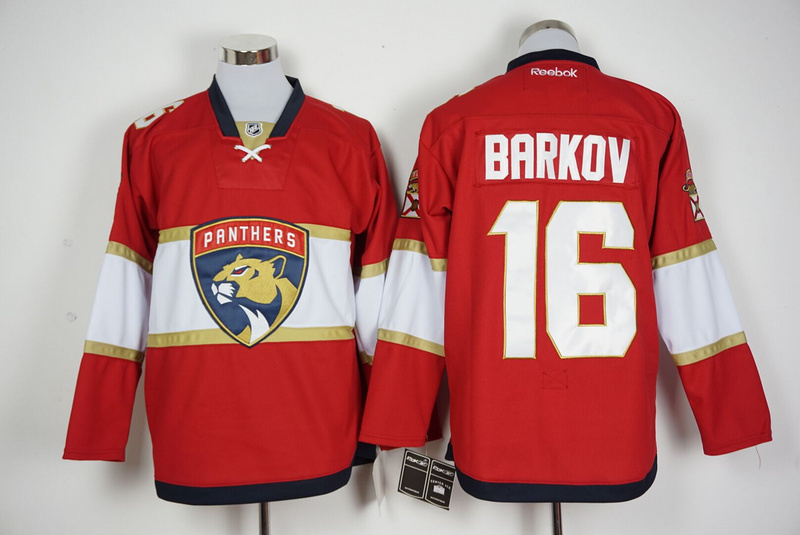 Panthers 16 Aleksander Barkov Red New Logo Reebok Jersey