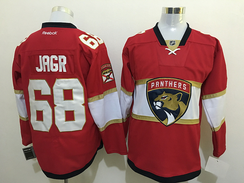 Panthers 68 Jaromir Jagr Red Reebok Jersey