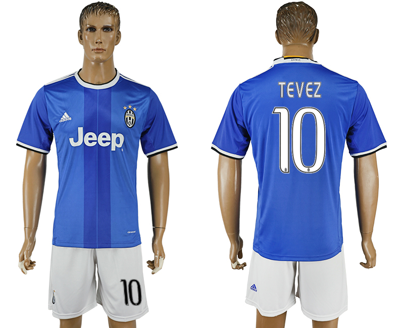2016-17 Juventus 10 TEVEZ Away Soccer Jersey