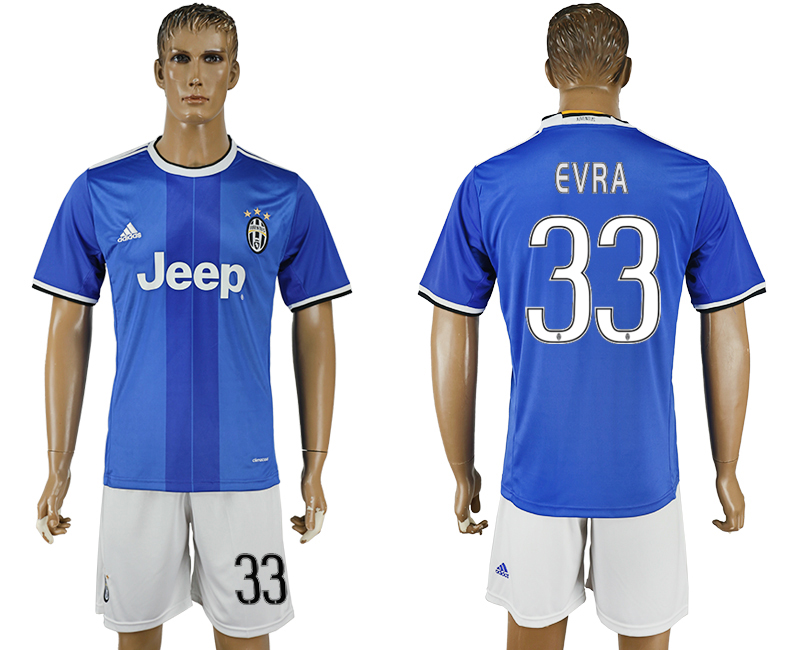 2016-17 Juventus 33 EVRA Away Soccer Jersey
