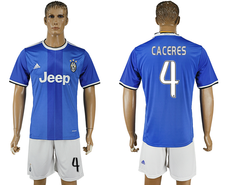 2016-17 Juventus 4 CACERES Away Soccer Jersey