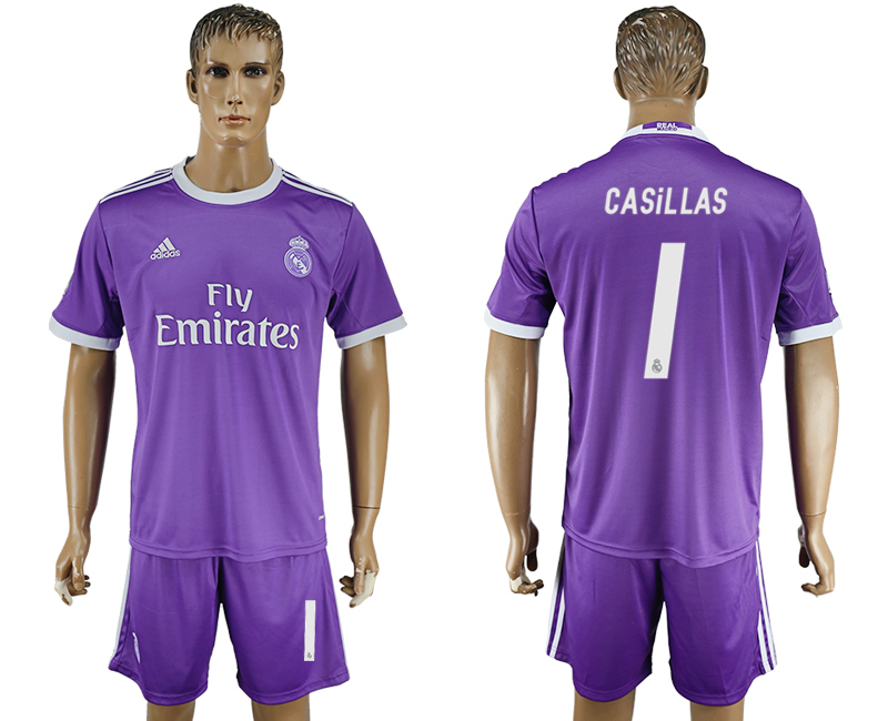 2016-17 Real Madrid 1 CASILLAS Away Soccer Jersey