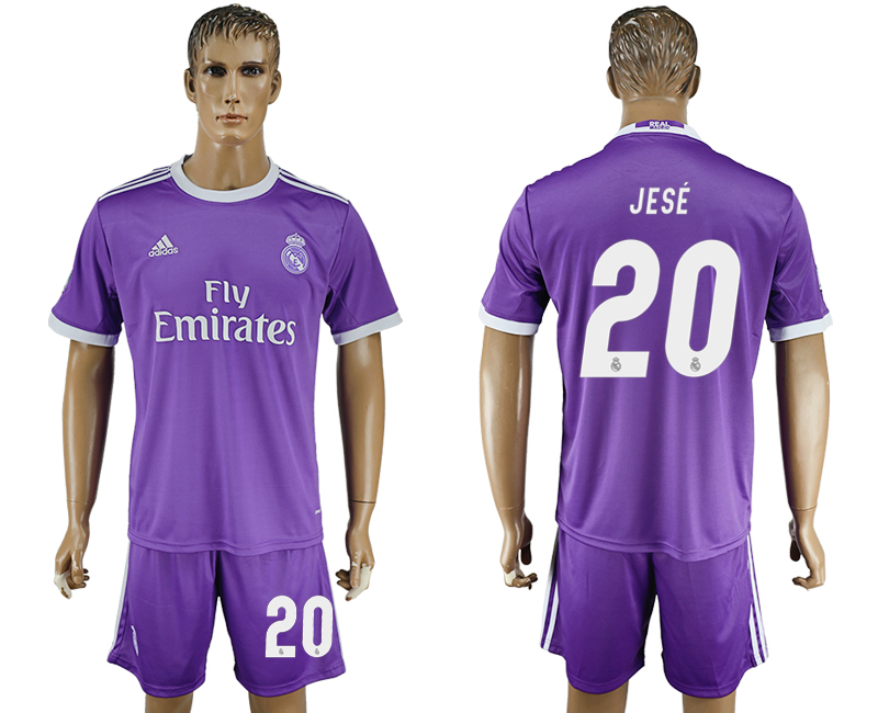 2016-17 Real Madrid 20 JESE Away Soccer Jersey